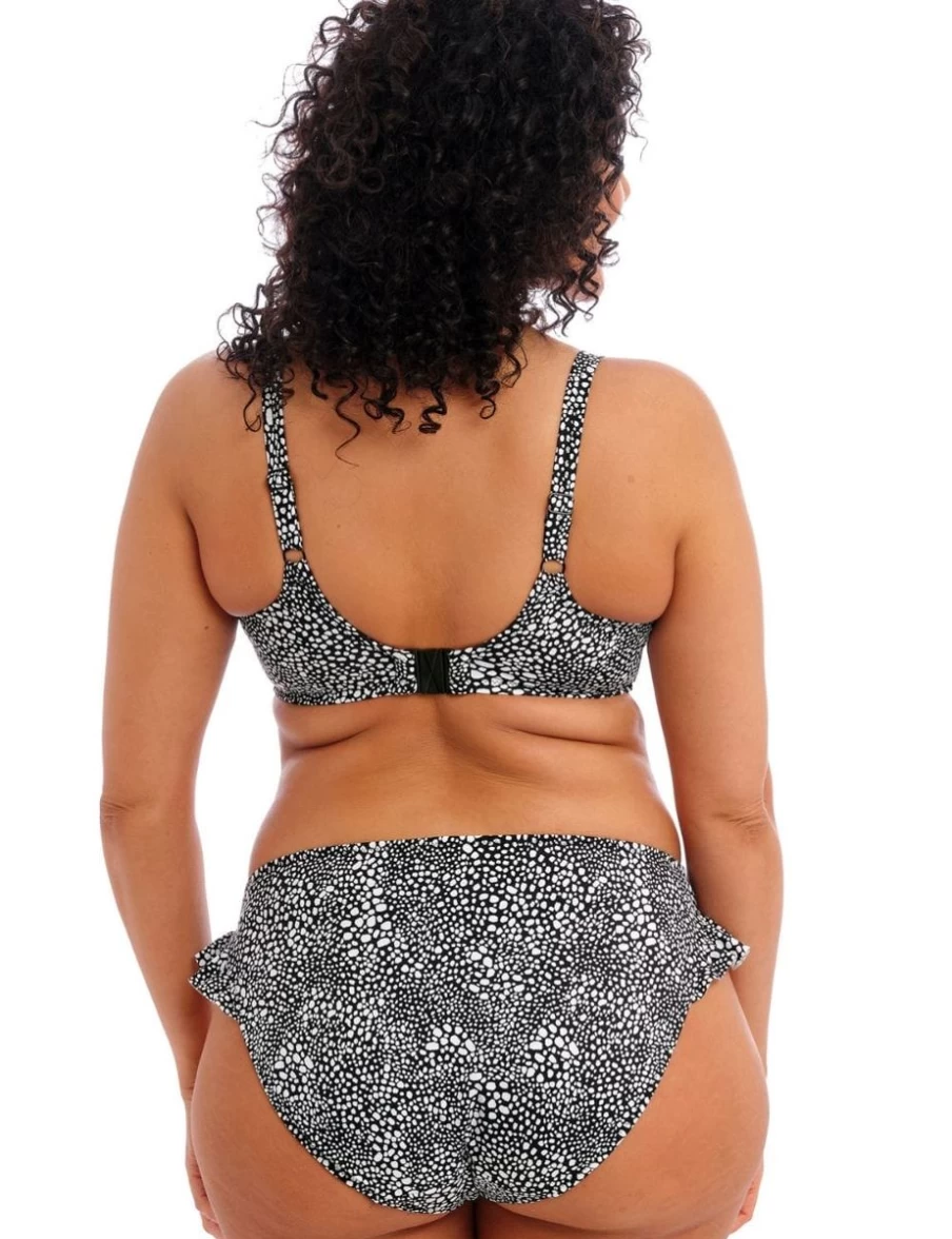 Elomi Pebble Cove Underwire Plunge Bikini Top in Black - Supportive Swimwear
