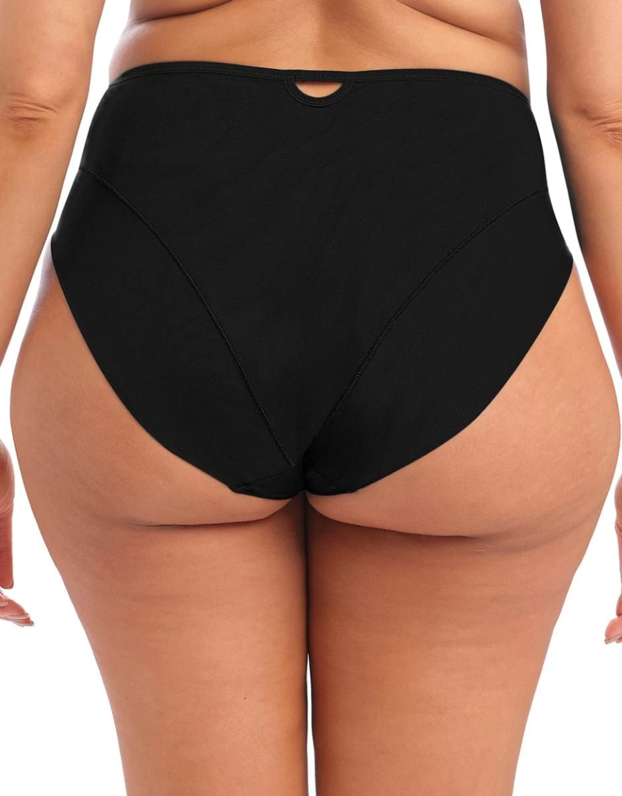 Elomi Priya Full Brief Underwear for Women - Comfortable Black High-Waisted Panties