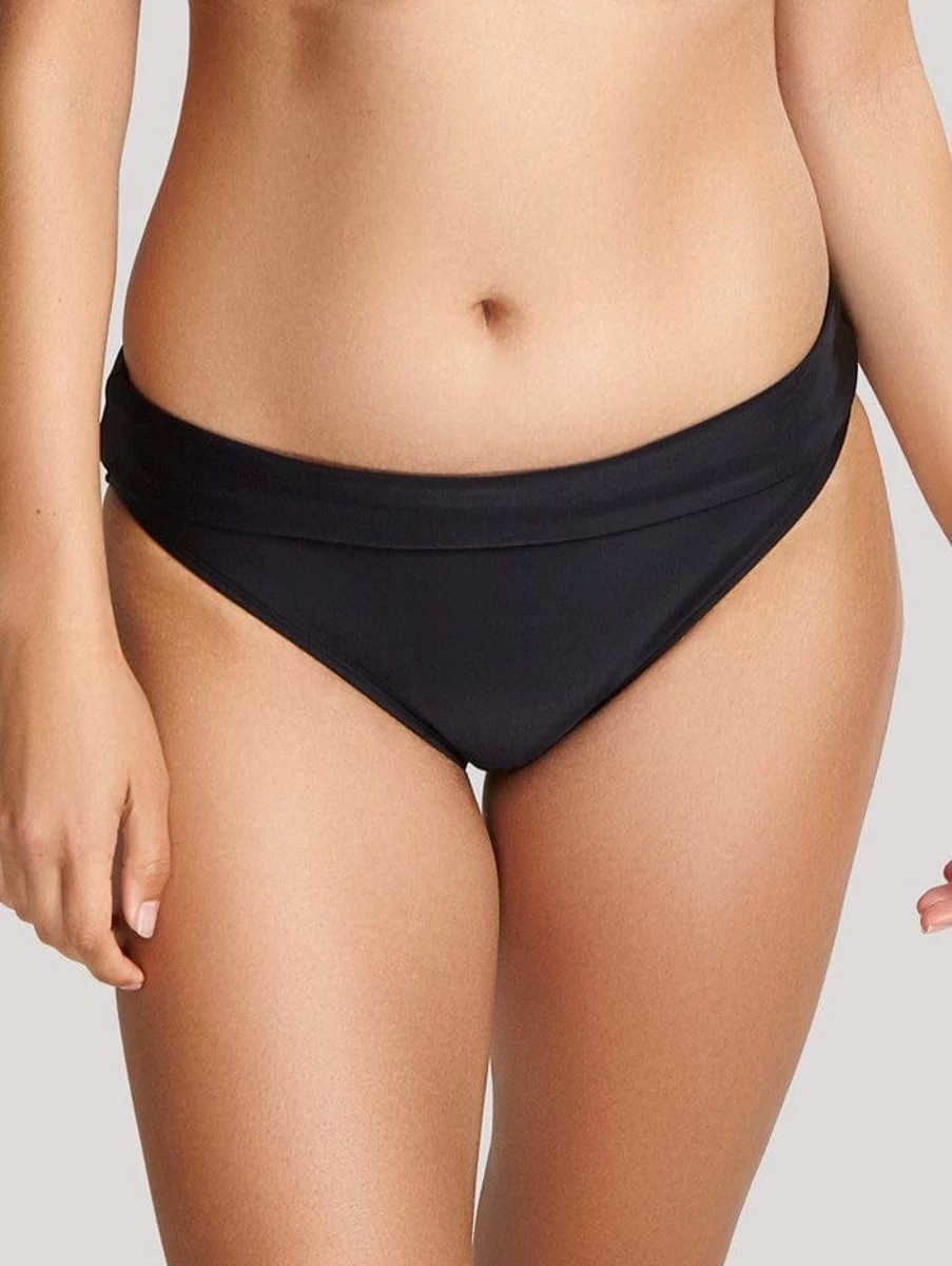 Panache Anya Riva Fold Pant - Black Women's High-Waisted Trousers with Stylish Fold Detail