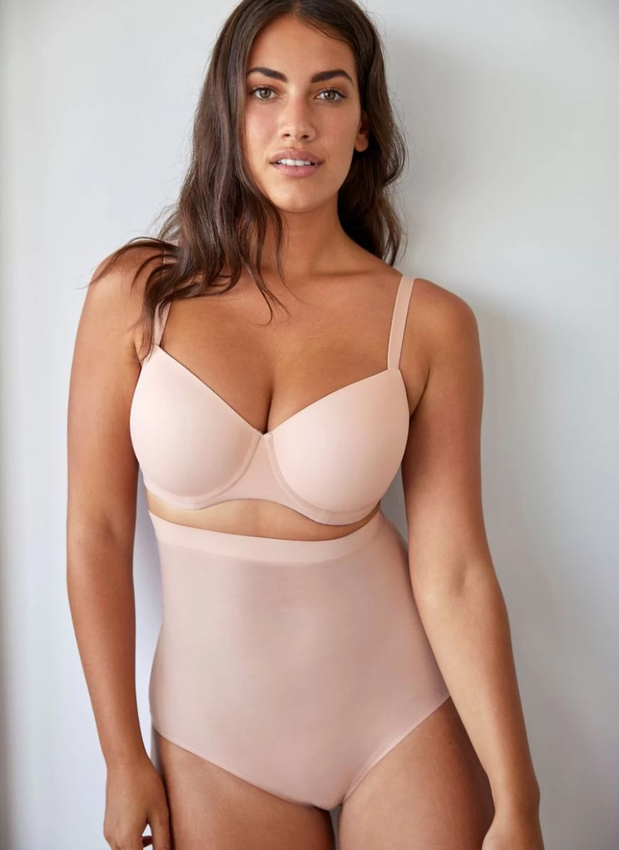 Prima Donna Figuras High Waist Shapewear Brief in Powder Rose for Tummy Control
