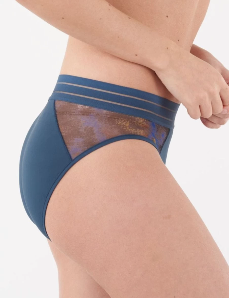 Maison Lejaby Nufit Garden Brief - Lace Trimmed Women's Underwear in Blurry Night Print