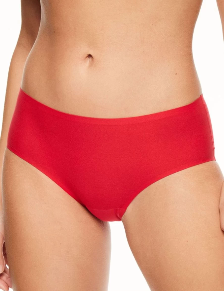 Chantelle Soft Stretch Hipster Brief - One Size, Poppy Red, Comfortable Underwear for Women