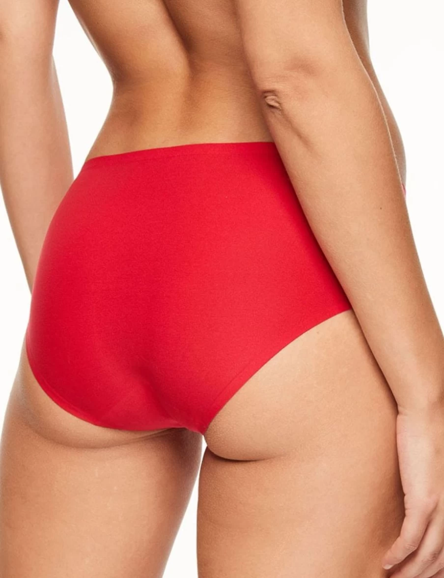 Chantelle Soft Stretch Hipster Brief - One Size, Poppy Red, Comfortable Underwear for Women