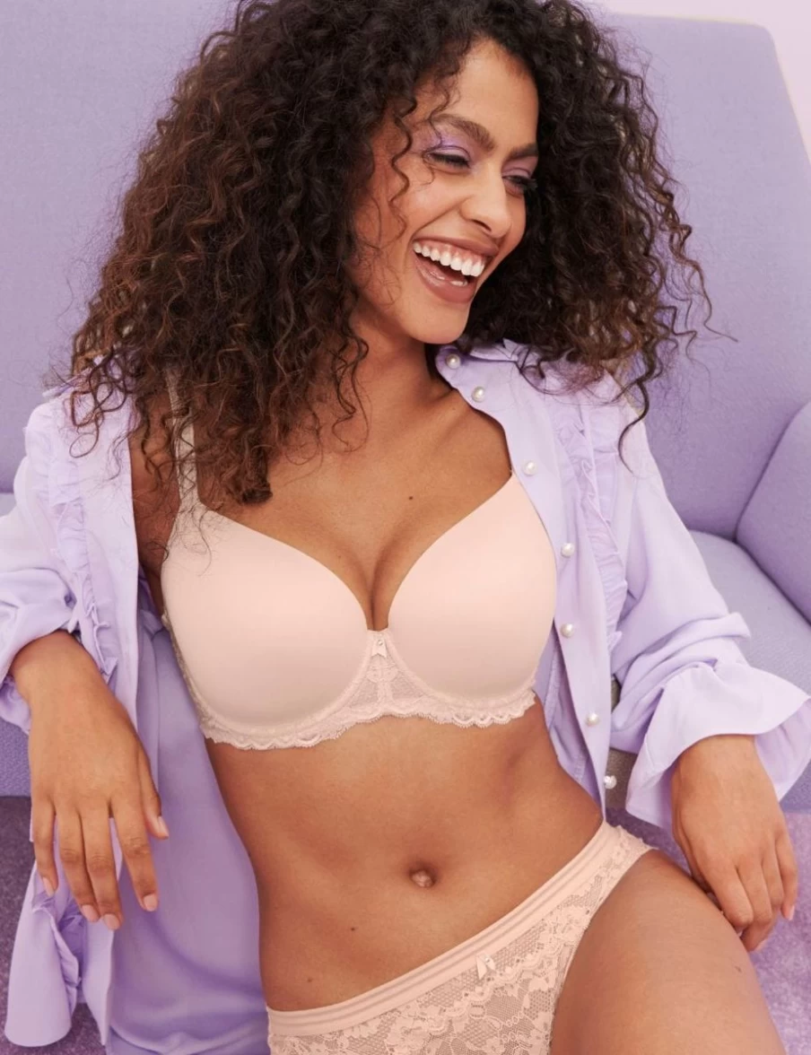Freya Offbeat Underwire Demi T-Shirt Bra in Natural Beige - Comfortable Lace Lingerie