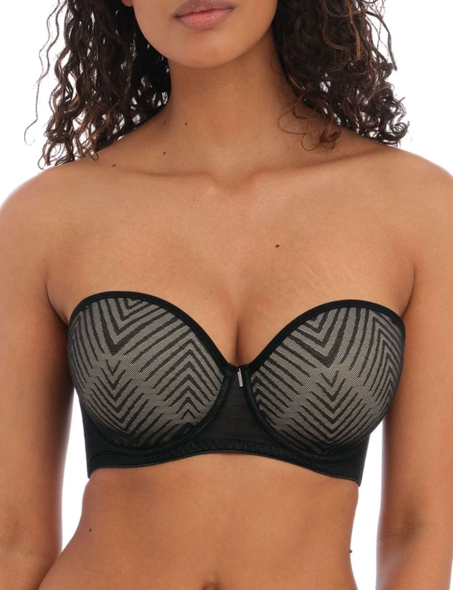 Freya Uw Moulded Strapless Bra - Tailored Support in Black