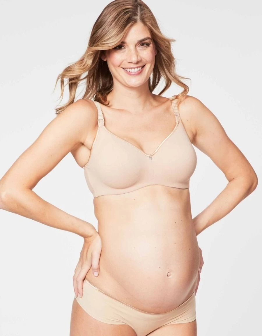 Cake Lingerie Nursing Bra for Breastfeeding - Comfortable Croissant Design in Beige