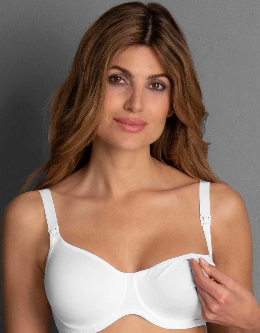 Anita Basic Microfibre Underwire Nursing Bra - Comfortable Maternity & Breastfeeding Bra in White