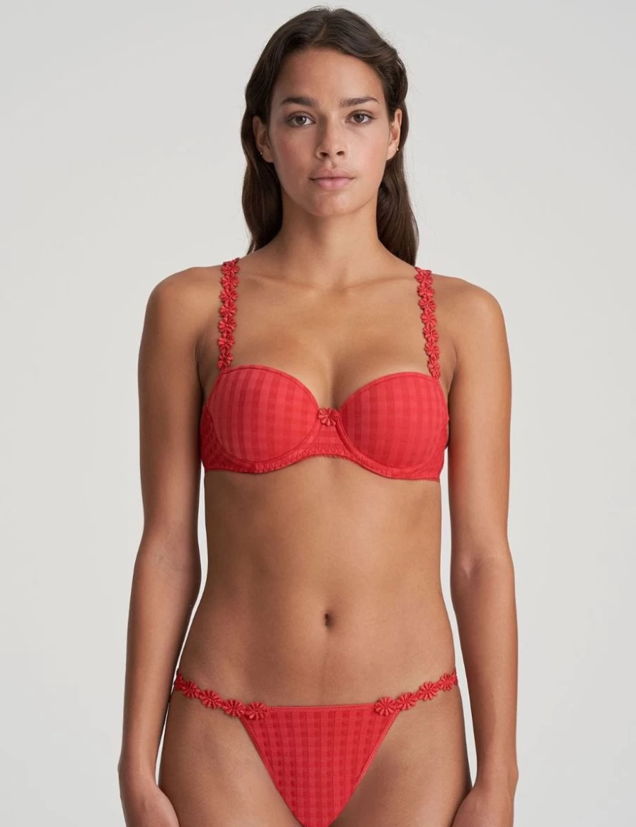 Marie Jo Avero Padded Balcony Bra in Scarlet | Comfortable & Supportive Lingerie
