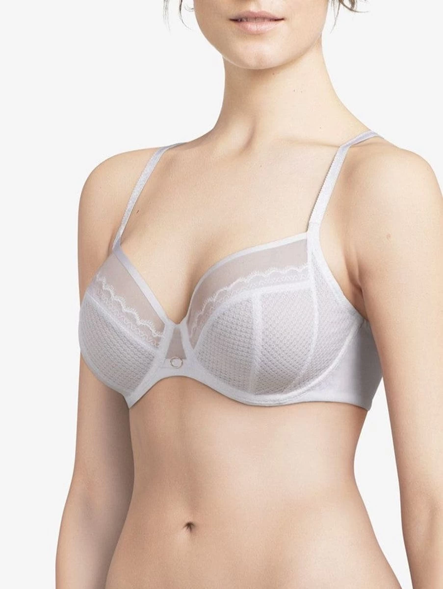 Chantelle Parisian Allure 4-Part Lace Bra in White | Comfort & Support | Luxury Lingerie
