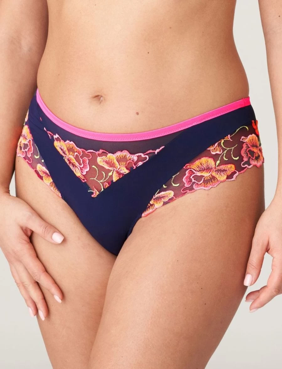 Prima Donna Devdaha Luxury Blue Velvet Thong for Women - Premium Comfort & Style