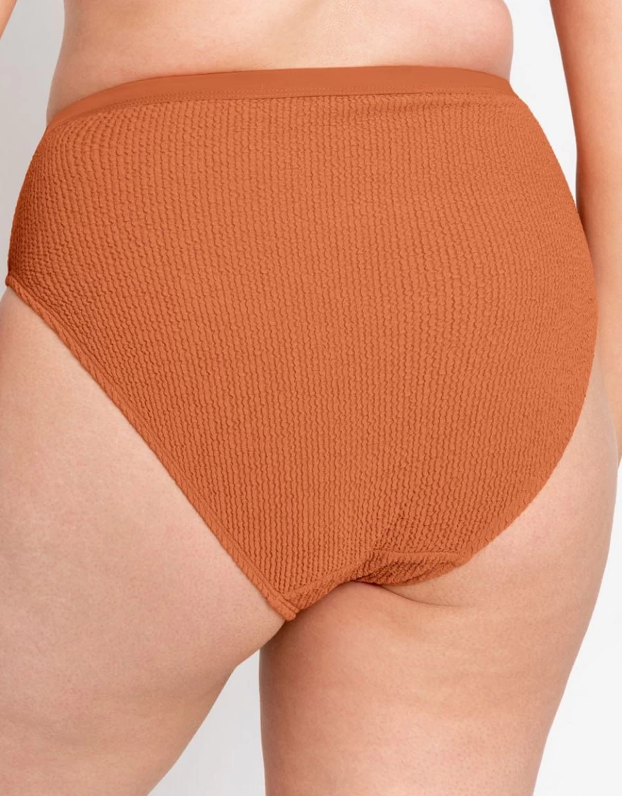 Curvy Kate High Waist Bikini Brief - Holiday Crush Rust - Plus Size Swimwear