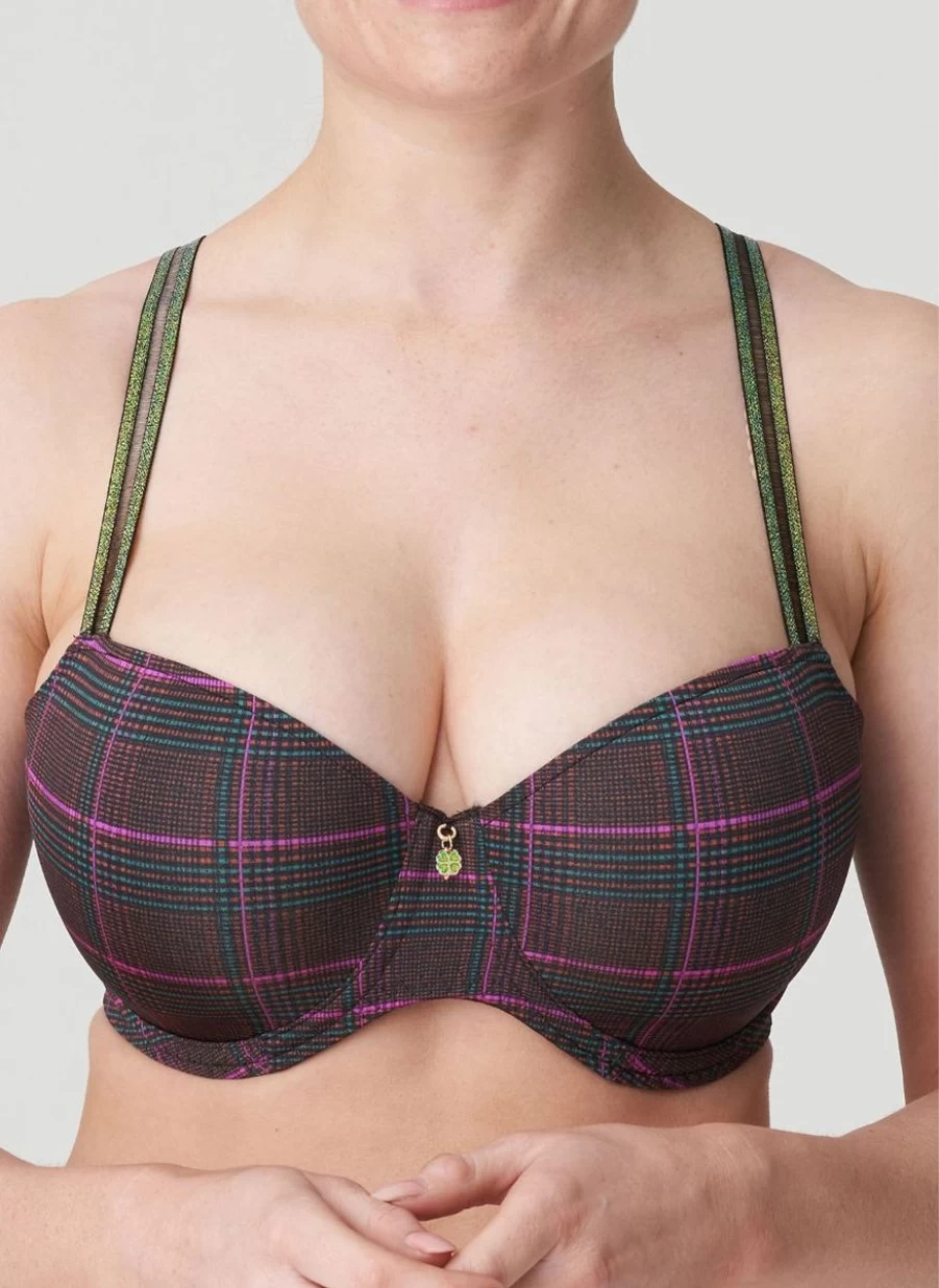 Prima Donna Twist Princes Bay Padded Balcony Bra in Italian Check Design