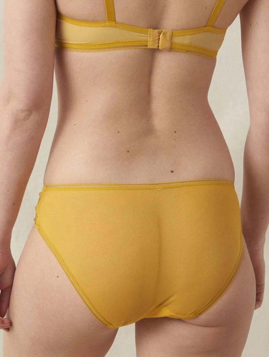 Maison Lejaby Sin Bikini Brief in Ochre - Women's Luxury High-Waisted Underwear