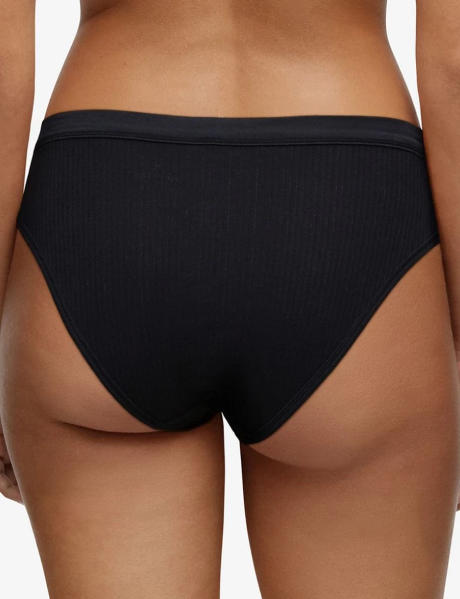 Chantelle Comfort Hi-Cut Cotton Underwear Briefs for Women - Black