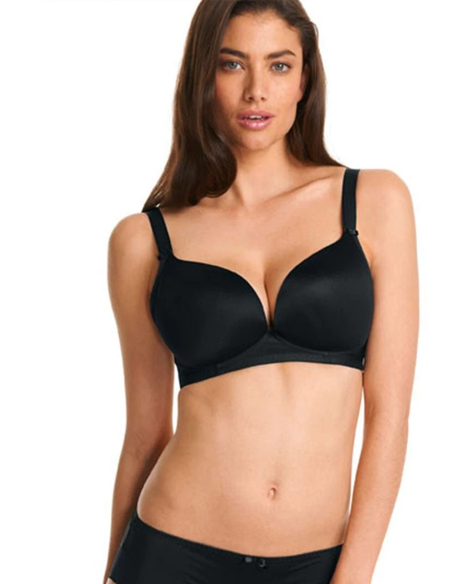 Freya Deco Wirefree Wireless Bra Black Comfort Full Coverage T-Shirt Bra