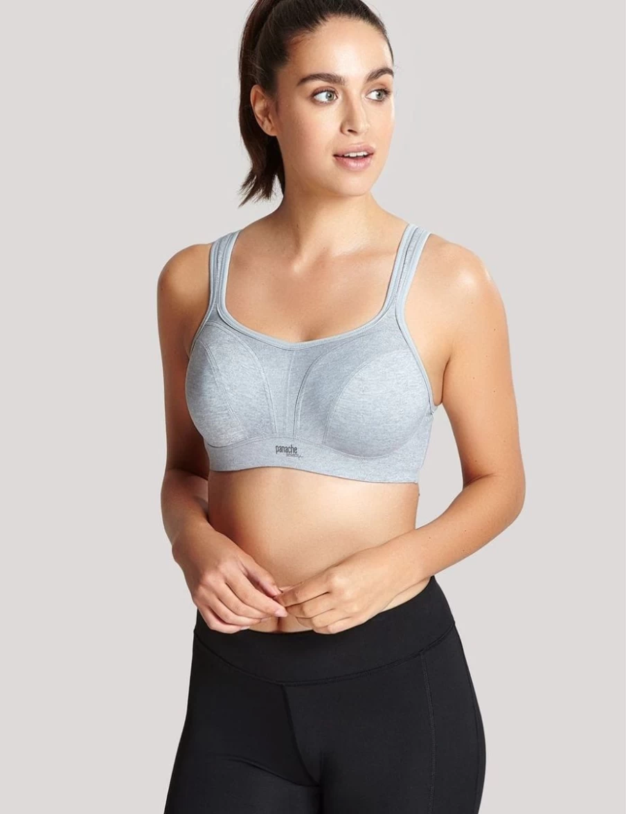 Panache Grey Marl Sports Bra - High Support Activewear for Women