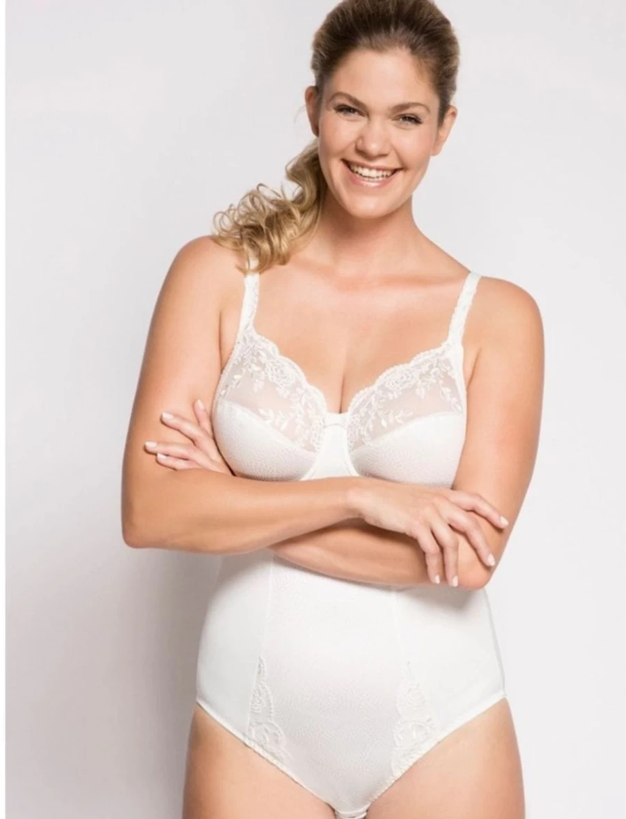 Ulla Ella Ecru Underwired Bodysuit - Women's Lace Lingerie Bodysuit