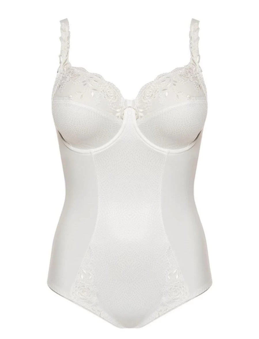 Ulla Ella Ecru Underwired Bodysuit - Women's Lace Lingerie Bodysuit