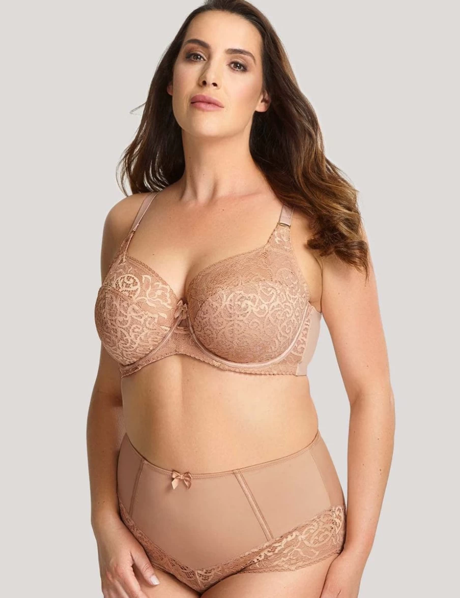 Sculptresse Estel Full Cup Bra in Honey | Supportive Plus Size Lingerie by Sculptresse