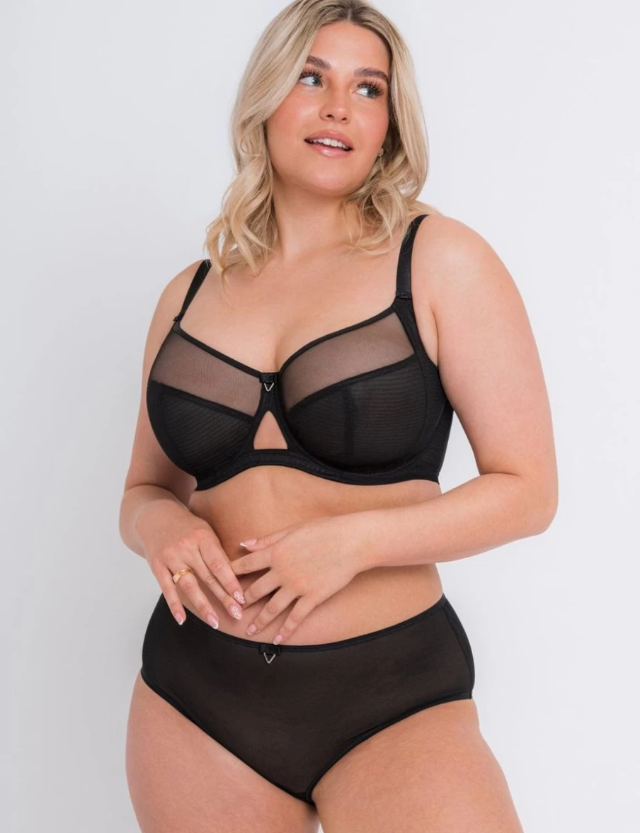 Curvy Kate Victory Balcony Bra in Black - Supportive Lingerie for Women