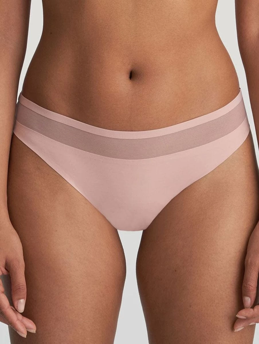 Marie Jo L'Aventure Louie Thong in Powder Rose | Soft Comfortable Women's Underwear