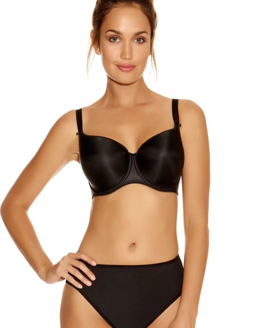 Fantasie Smoothing Seamless Underwire Bra - Black T-Shirt Bra for Comfort & Support