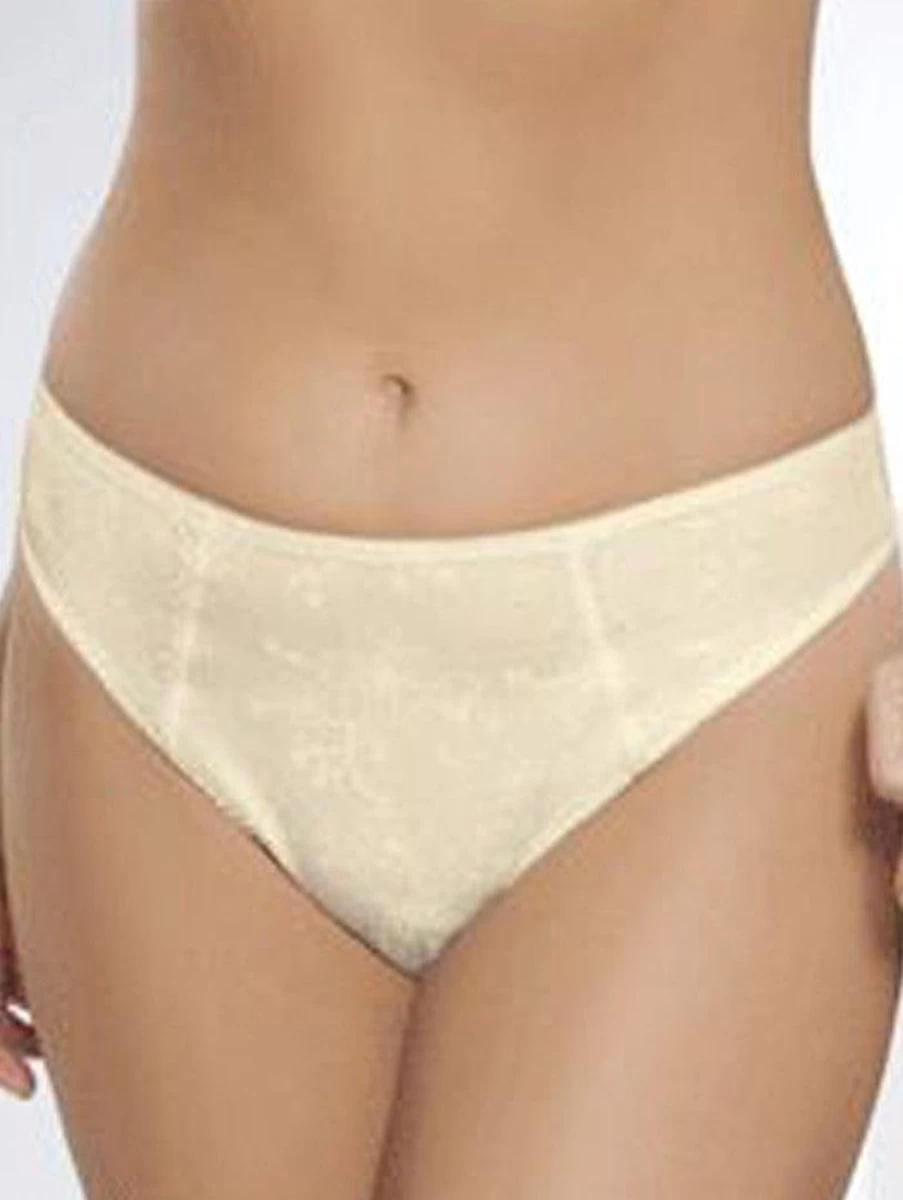 "Ulla Viola Champagne Lace Brief - Elegant Women's Underwear"