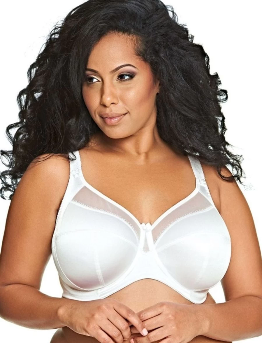 Goddess Keira Full Coverage Bra White | Goddess Women's Underwear | Supportive Plus Size Lingerie