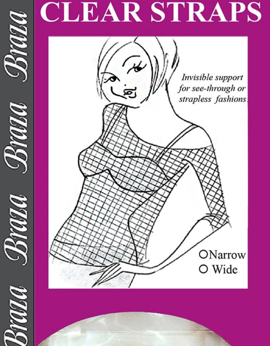 Braza Clear Wide Bra Straps – Comfortable Transparent Support for Bras