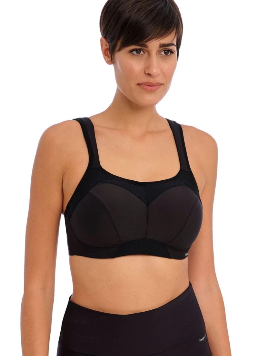 Freya Underwired Sports Bra for High-Impact Workouts - Black Active Support