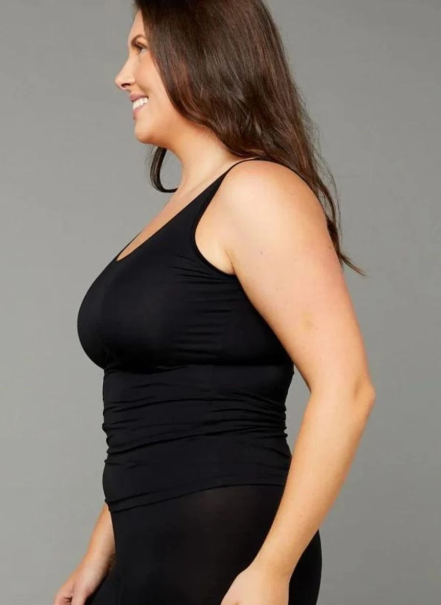 "Tani Scoop Neck Tank Top in Black - Stylish Women's Basic Camisole"