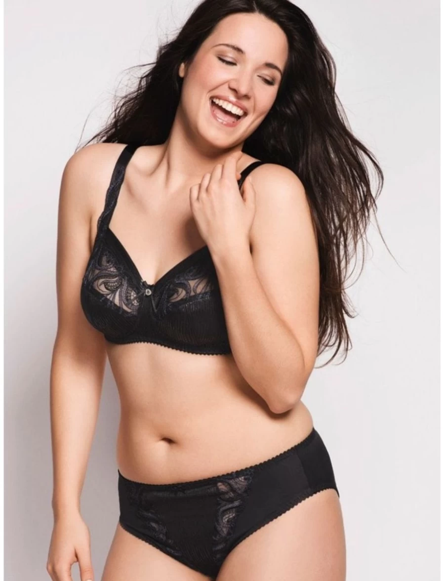 Ulla Carmen Wireless Comfort Bra - Seamless Black Bralette for Women