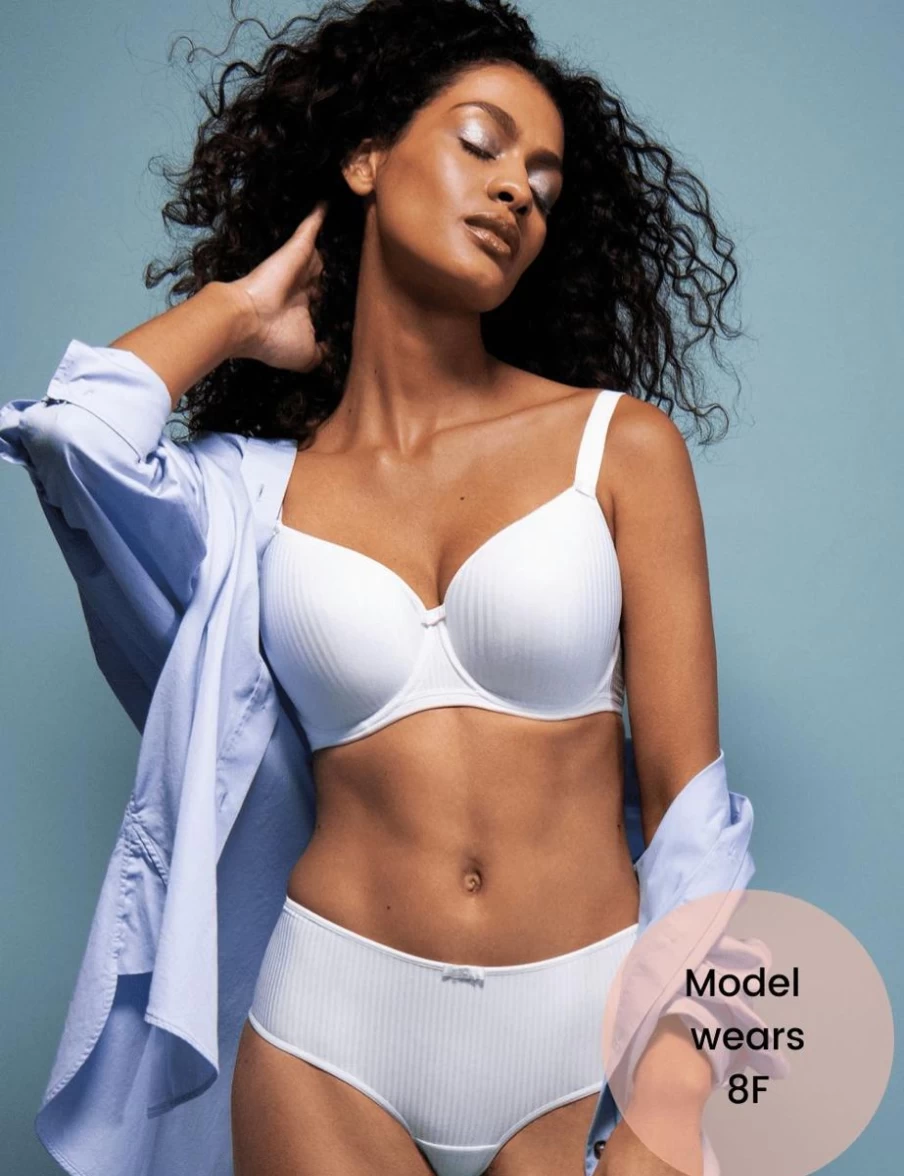 Freya Idol Balcony T-Shirt Bra - White Moulded Underwire Support Bra