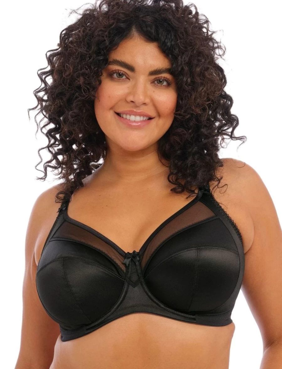 Goddess Keira Full Cup Black Bra for Women – Supportive Plus Size Lingerie