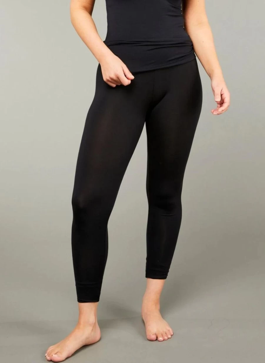 Tani High-Waist 7/8 Length Leggings for Women - Black Yoga Pants, Comfortable & Stretchy Workout Tights