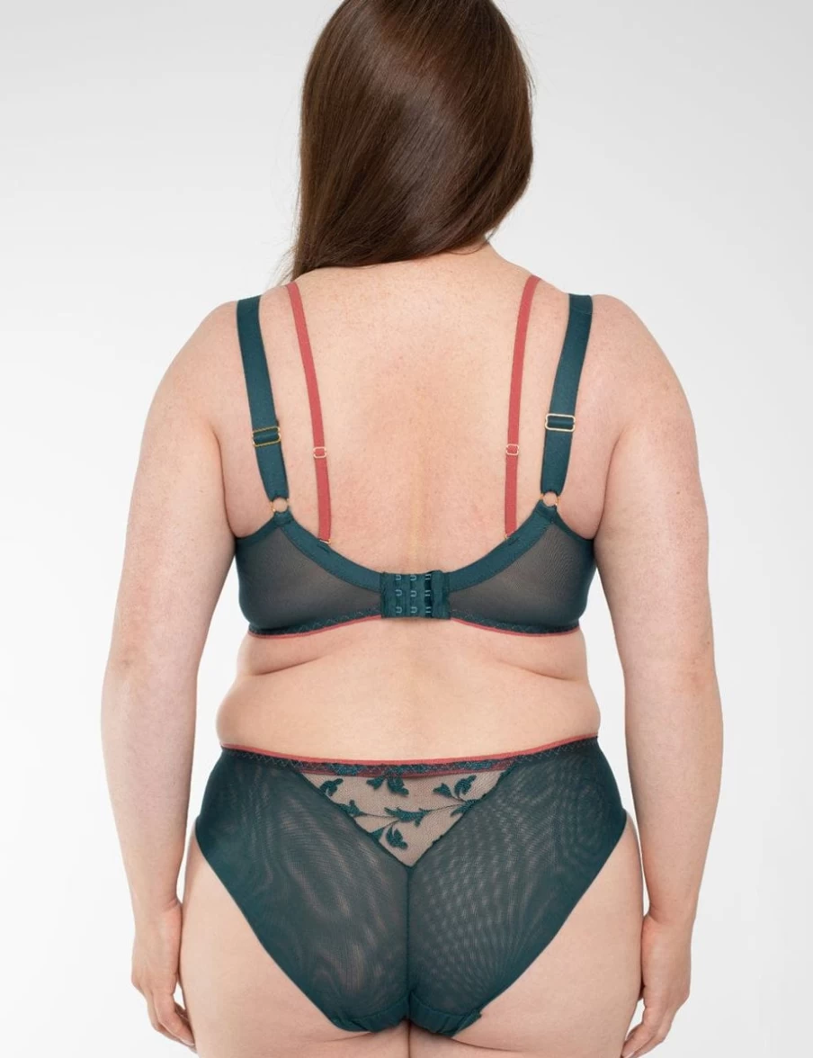 Samanta Nut Soft Full Cup Bra in Teal - Comfortable Women's Lingerie by Samanta