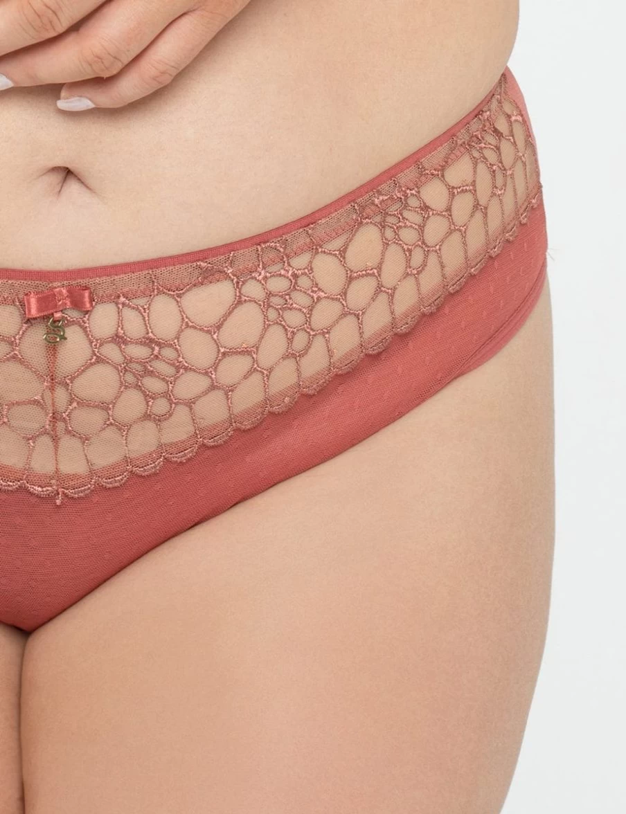 Samanta Stella Midi Brief Rosy - Women's Lace Underwear by Samanta