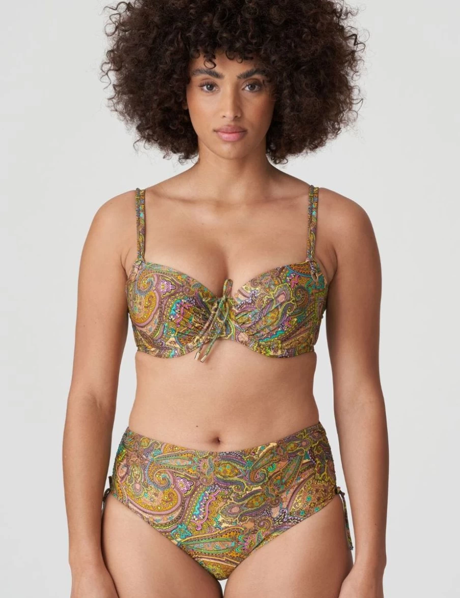Prima Donna Sakarun Padded Balcony Bikini Top - Sunny Paisley Print - Women's Swimwear
