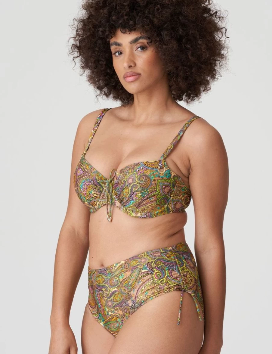Prima Donna Sakarun Padded Balcony Bikini Top - Sunny Paisley Print - Women's Swimwear