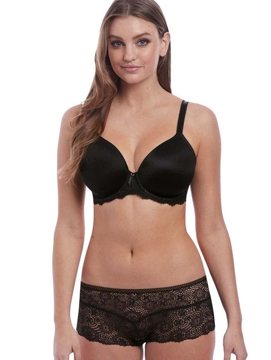 Freya Expression Demi Plunge Bra - Black Moulded Underwire Lingerie