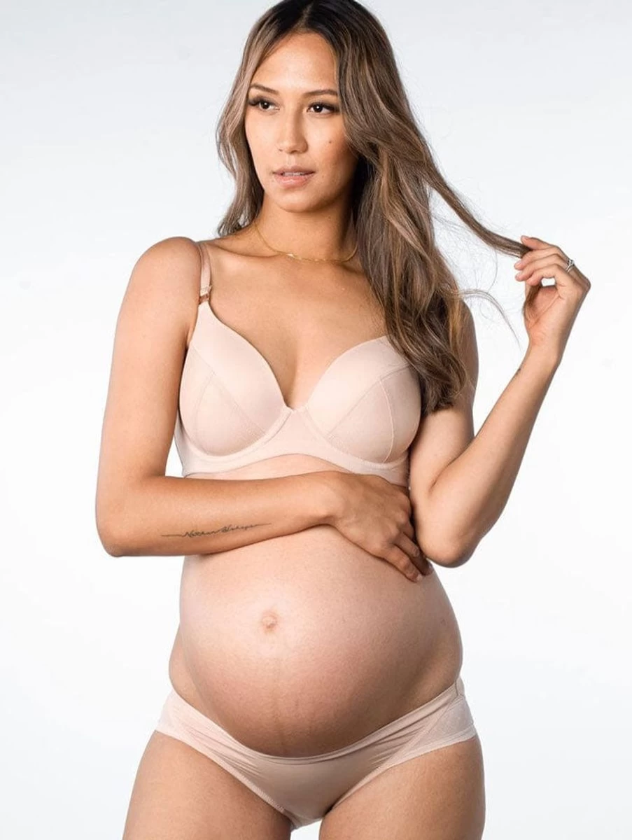 Hotmilk Lunar Eclipse Plunge Nursing Bra - Naked Color, Maternity & Breastfeeding Support