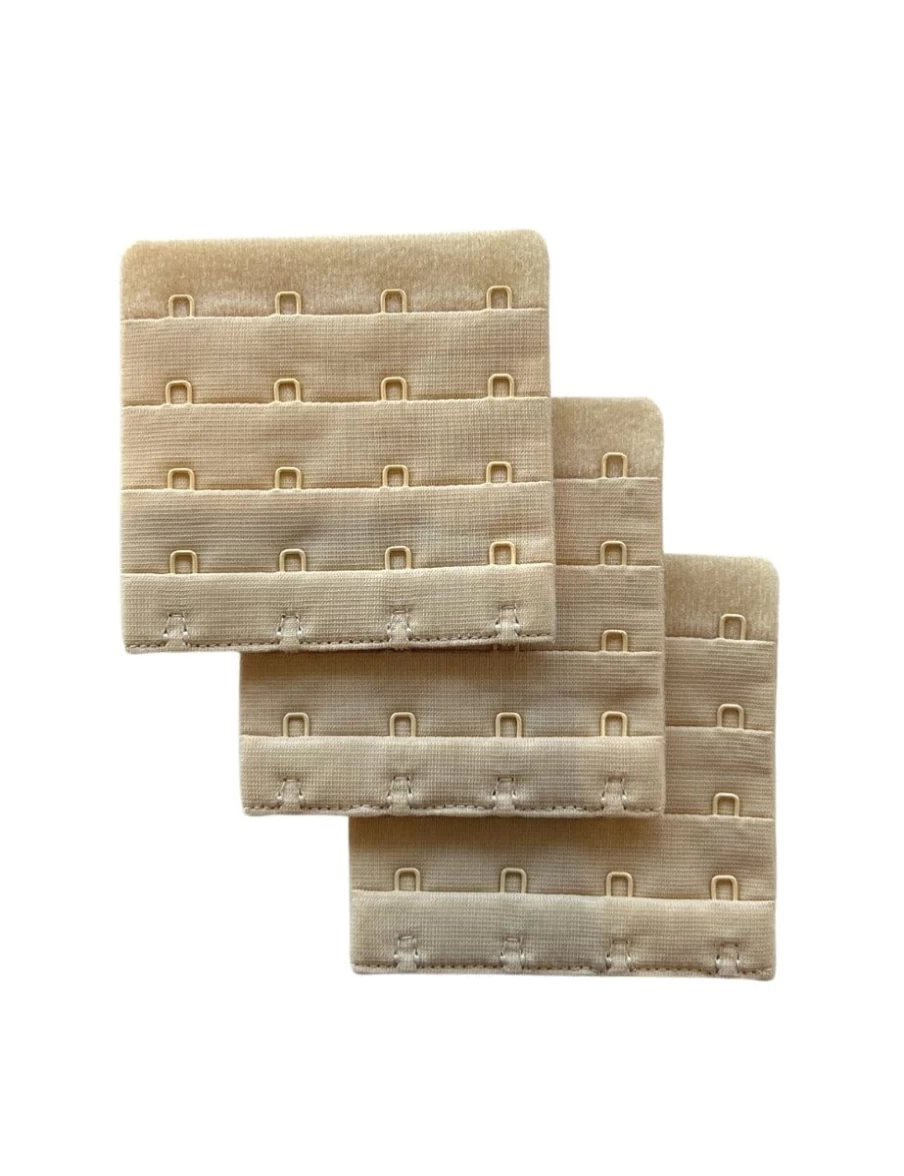 Braza Bra Extenders 4 Rows - Beige Color Comfortable Bra Band Extender for Women