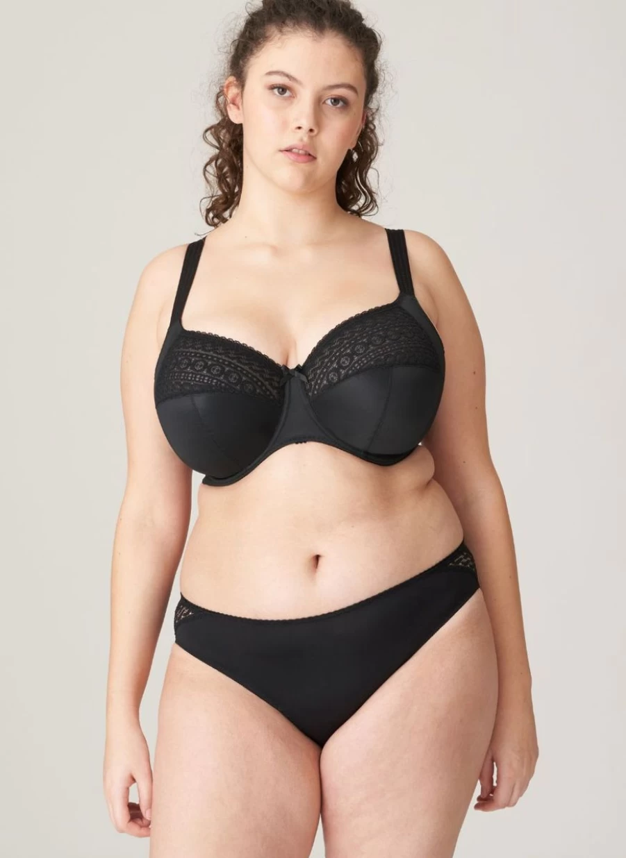Prima Donna Montara Full Coverage Bra for Women - Black Luxury Supportive H-K Cup Lingerie