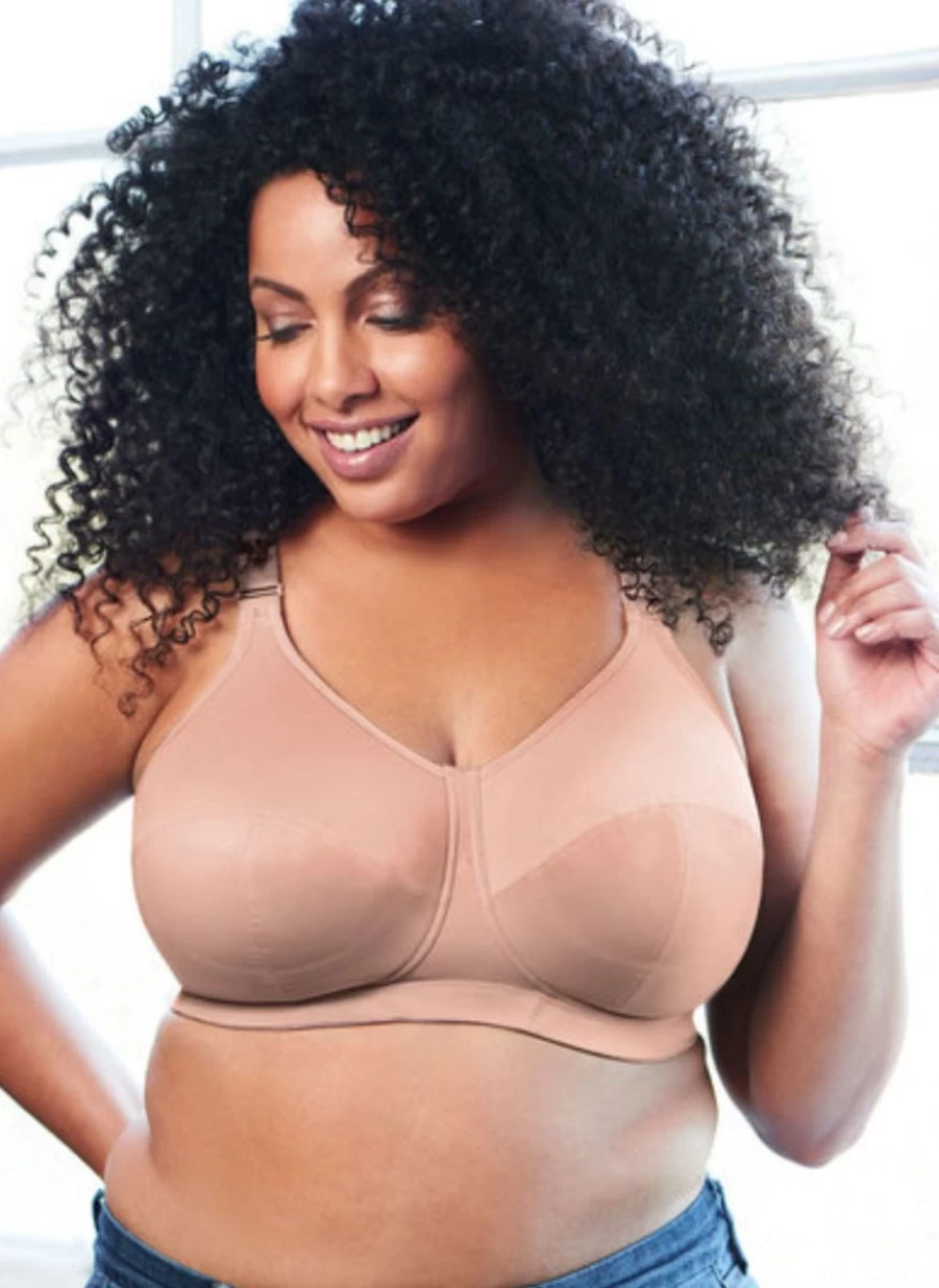 Goddess Celeste Non-Wired Comfort Bra in Fawn - Supportive Full-Coverage Soft Cup Bra by Goddess