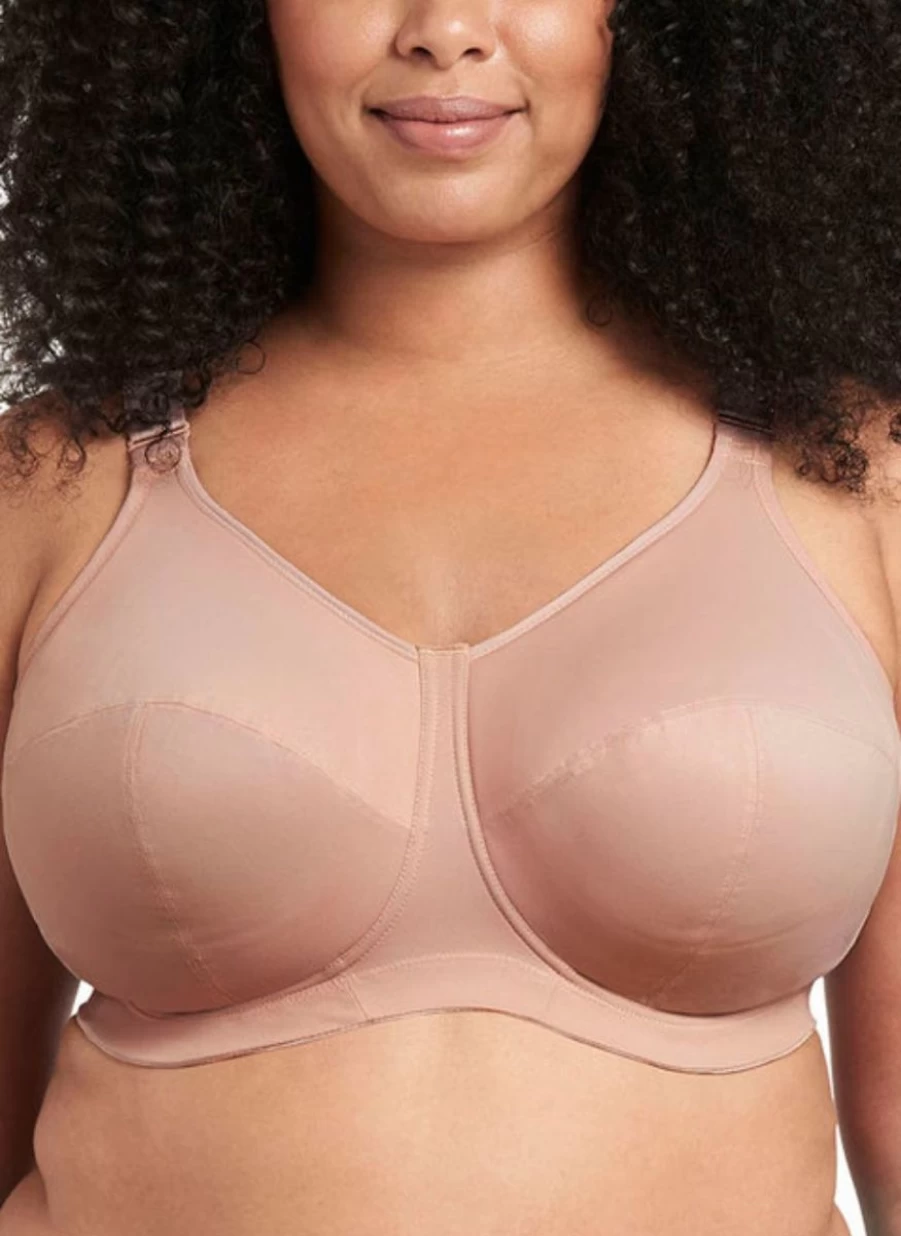 Goddess Celeste Non-Wired Comfort Bra in Fawn - Supportive Full-Coverage Soft Cup Bra by Goddess