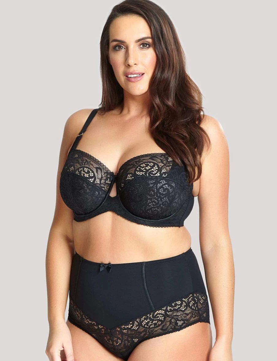 Sculptresse Estel Full Cup Bra in Noir - Supportive Plus Size Lingerie by Sculptresse