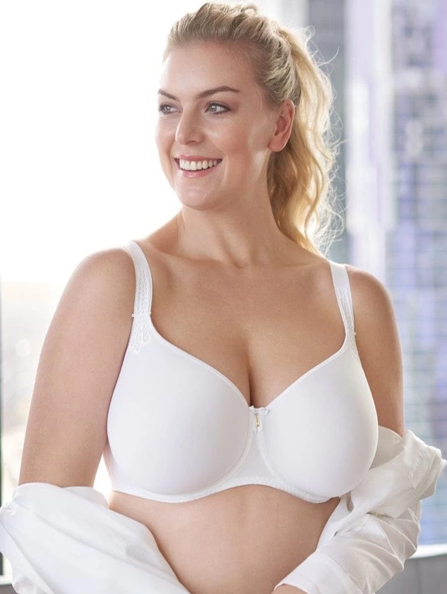 Corin Virginia White Moulded Bra - Comfortable T-Shirt Bra with Smooth Fit