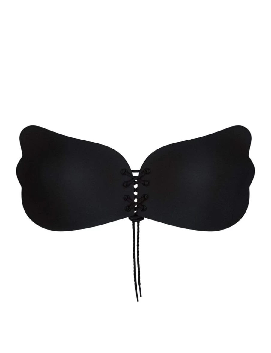 Lingadore Black Push Up Bra with Adhesive Support for Enhanced Lift and Comfort
