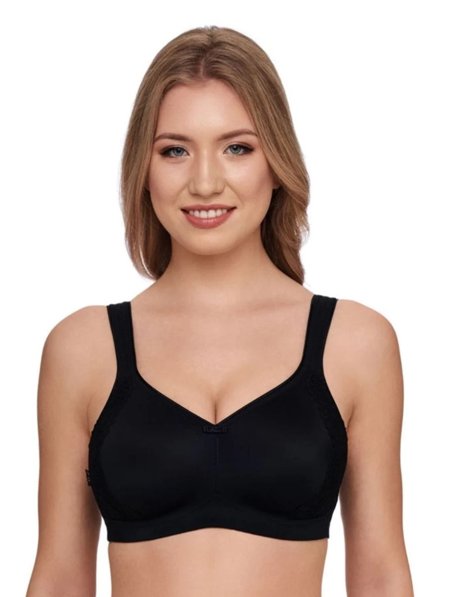 Susa London Wireless Comfort Bra - Black Wirefree Support for Women