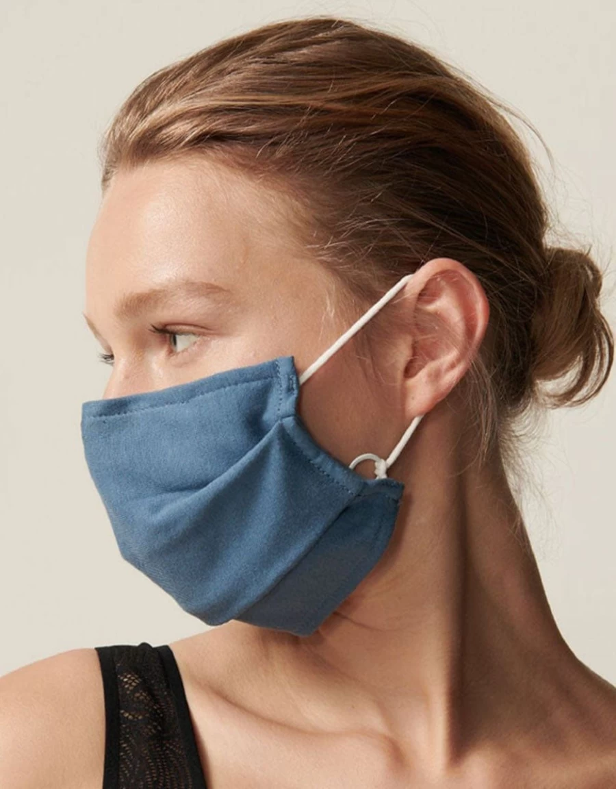 Chantelle Soft Face Mask 2-Pack - Breathable Petrol Blue Washable Fabric for Comfort & Protection